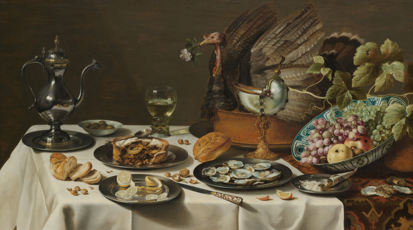 Peter Claes. Still life with Turkey pie