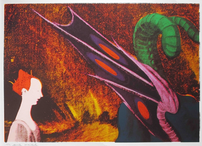 Andy Warhol. Détails des peintures de la Renaissance (Paolo Uccello, Saint Georges et le Dragon)
