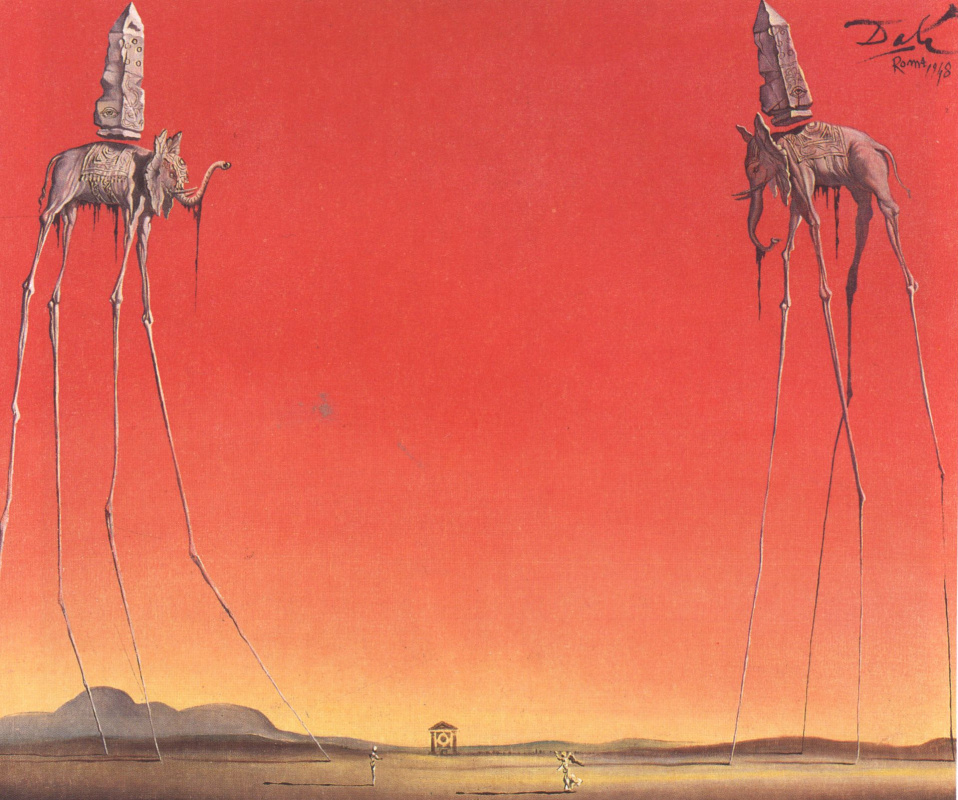 Salvador Dali. Sloni