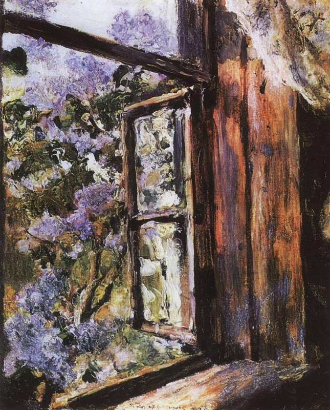 Valentin Aleksandrovich Serov. Open window. Lilac.