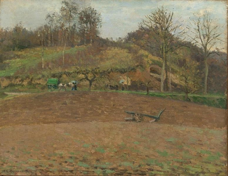 Camille Pissarro. Plowed land