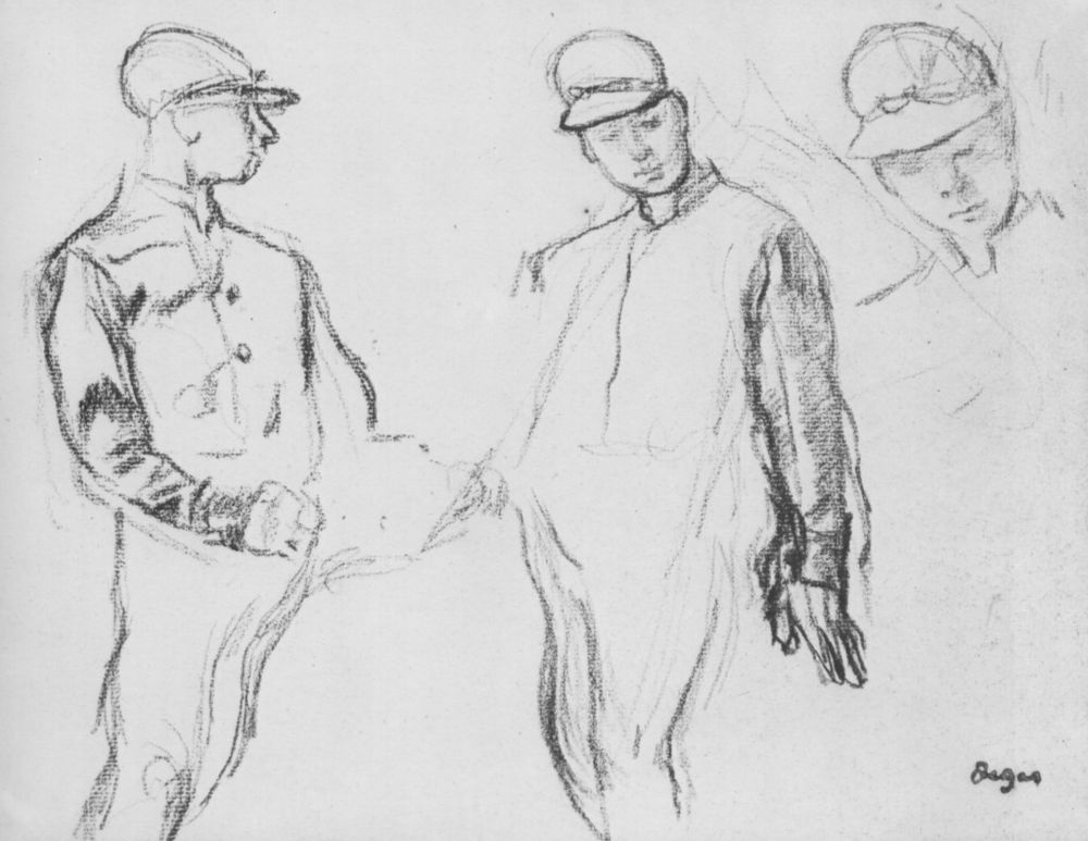 Edgar Degas. Three jockeys