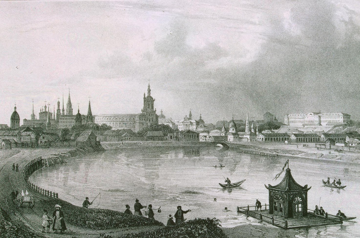 Charles Claudt Jacotte. Panoramic view of Kazan from the South side