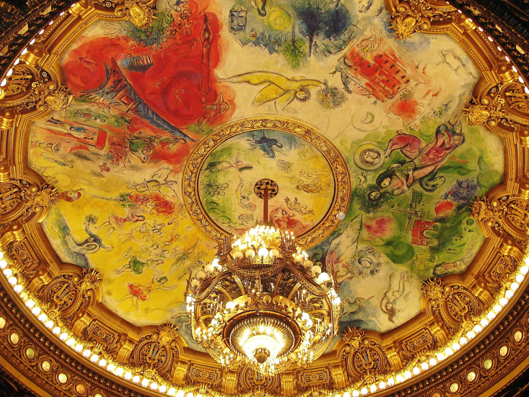 Marc Chagall. The painted ceiling of the Paris Opera