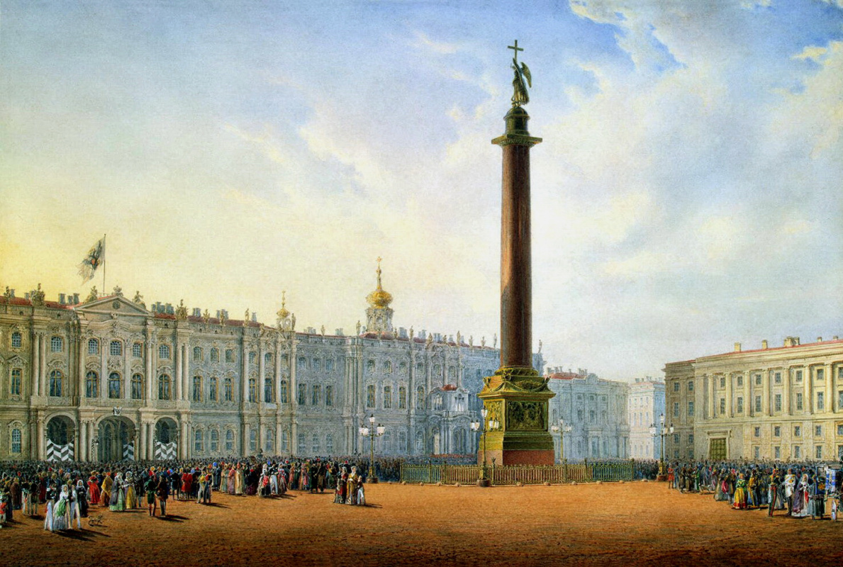 Vasily Semenovich Sadovnikov. View of the Palace square and the Winter Palace in St. Petersburg