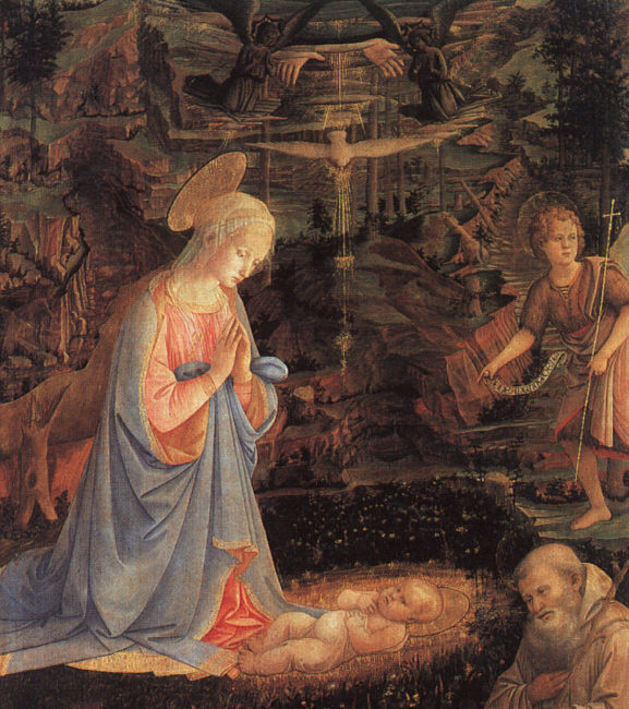 Filippino Lippi. Worship the baby