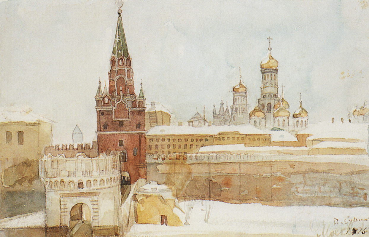 Vasily Ivanovich Surikov. View of the Kremlin in winter