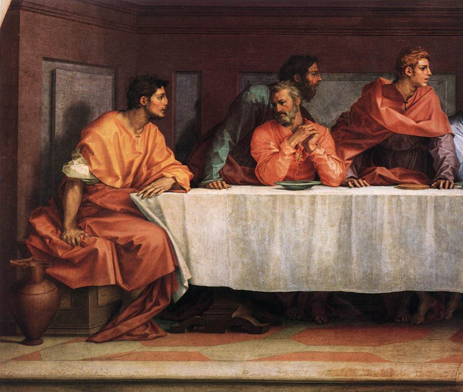 Andrea del Sarto. The last Supper (fragment)