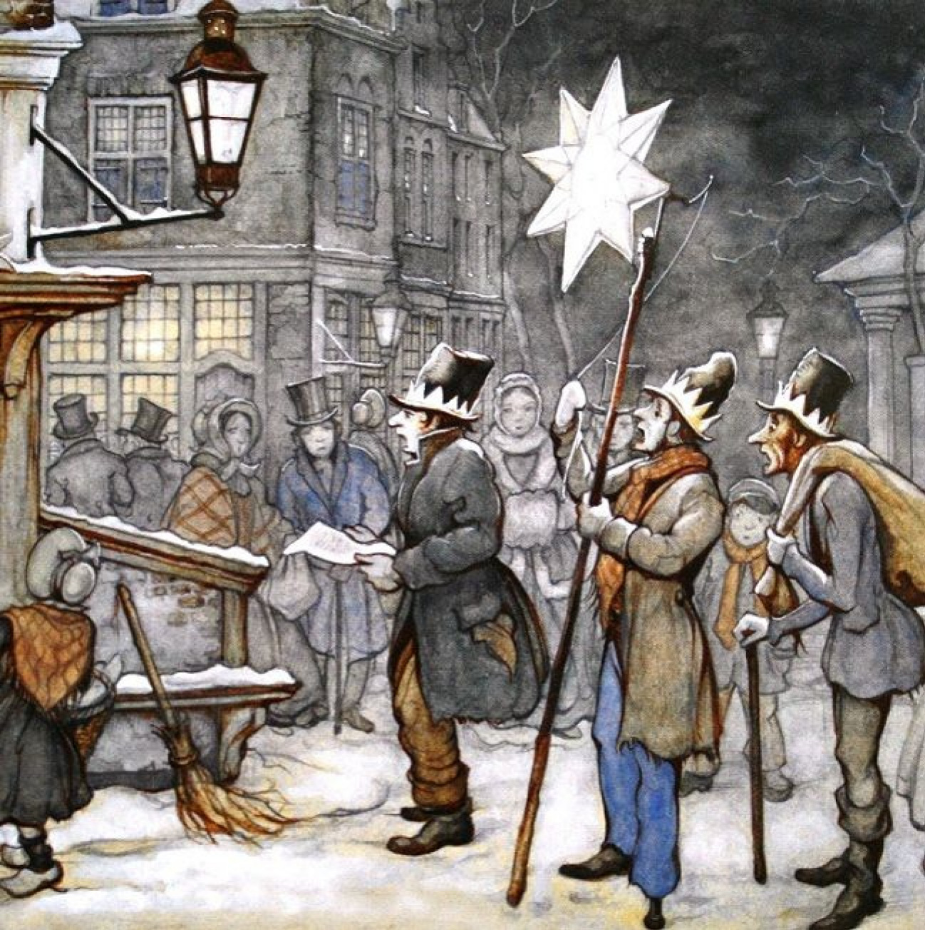 Christmas song, 1950, 26×27 cm by Anton Pieck: History, Analysis