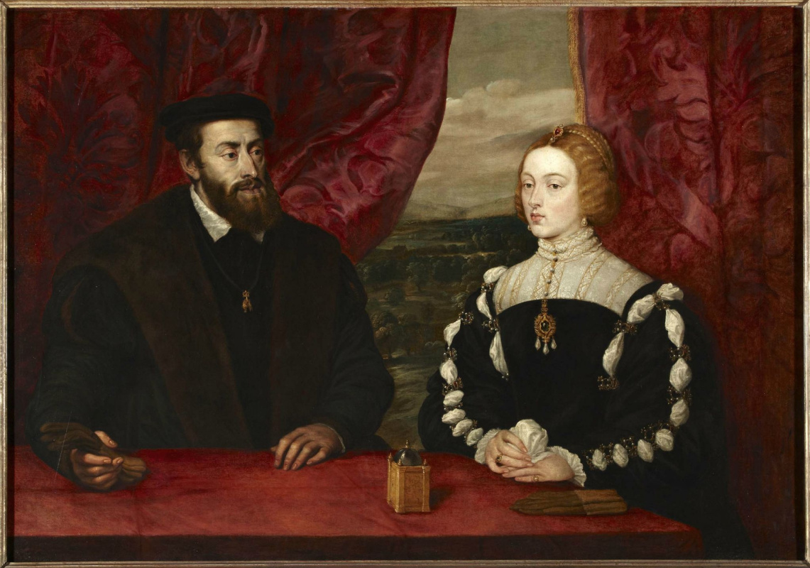 Peter Paul Rubens. Double portrait of Charles V and Empress Isabella (after Titian)