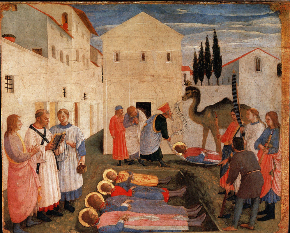 Fra Beato Angelico. Burial of Saints Cosmas and Damian. The altar of the monastery of San Marco. Limit 7