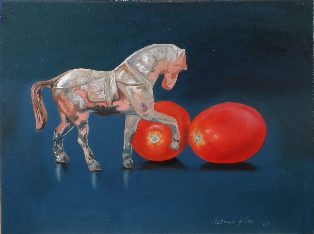 Alexander Giza-Ciobanu. Still life with tomatoes