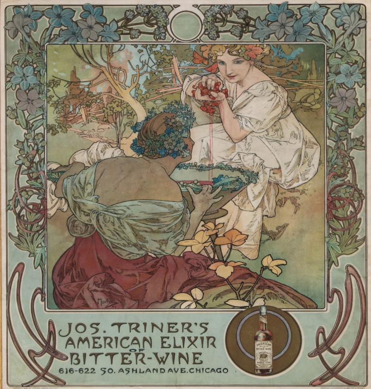 Alfonse Mucha. Advertising "Angelica Bitter"