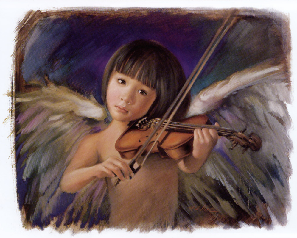Nancy Noel. Angel with violin