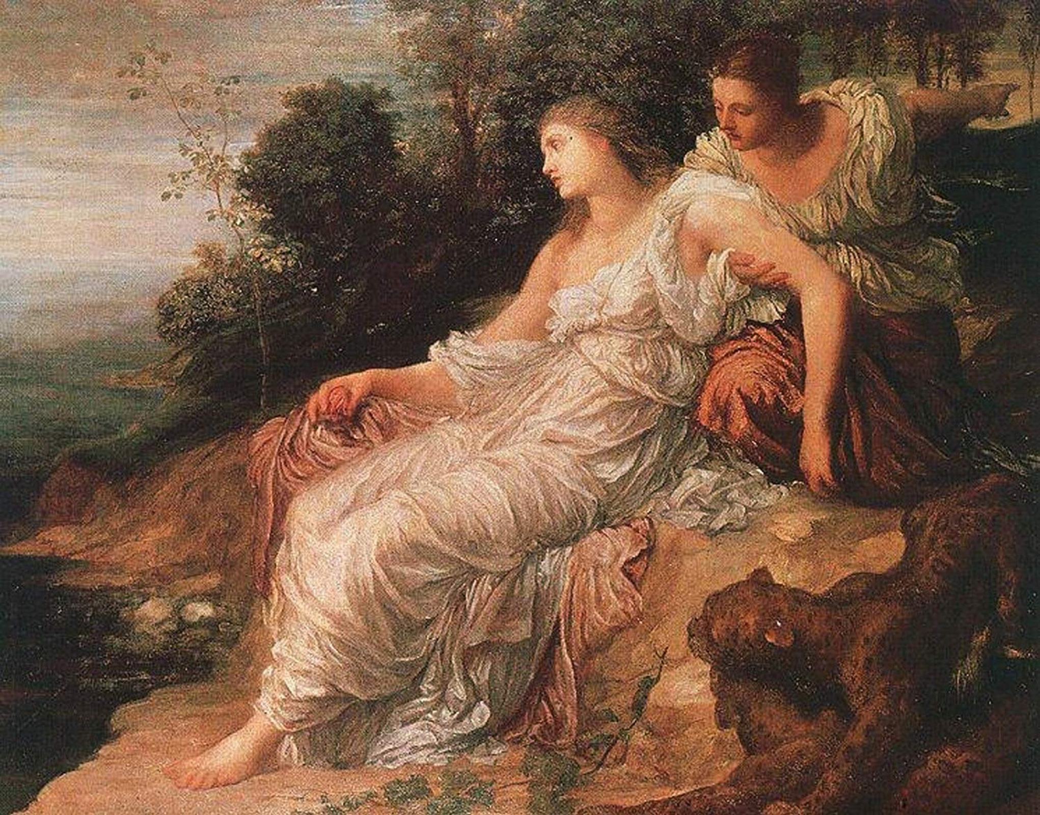 Ariadne on the island of Naxos, 1875, 94×75 cm by George Frederick