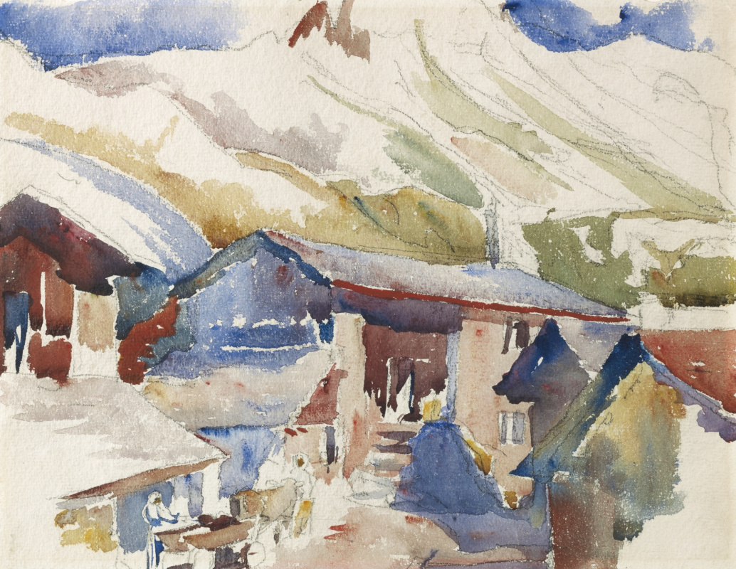 Giovanni Giacometti. The village in the mountains, Maloja