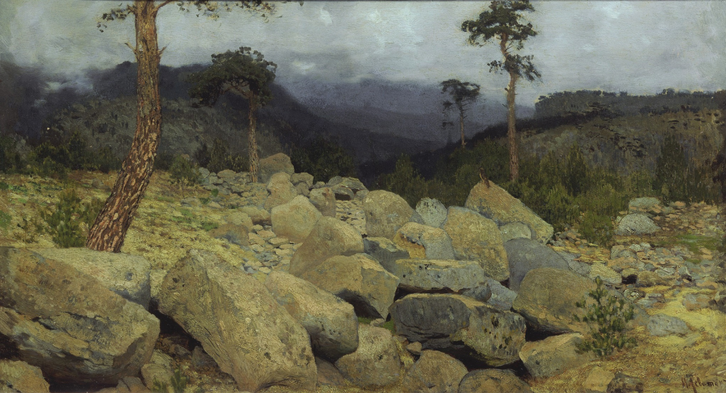 Isaac Levitan. In the Crimean mountains