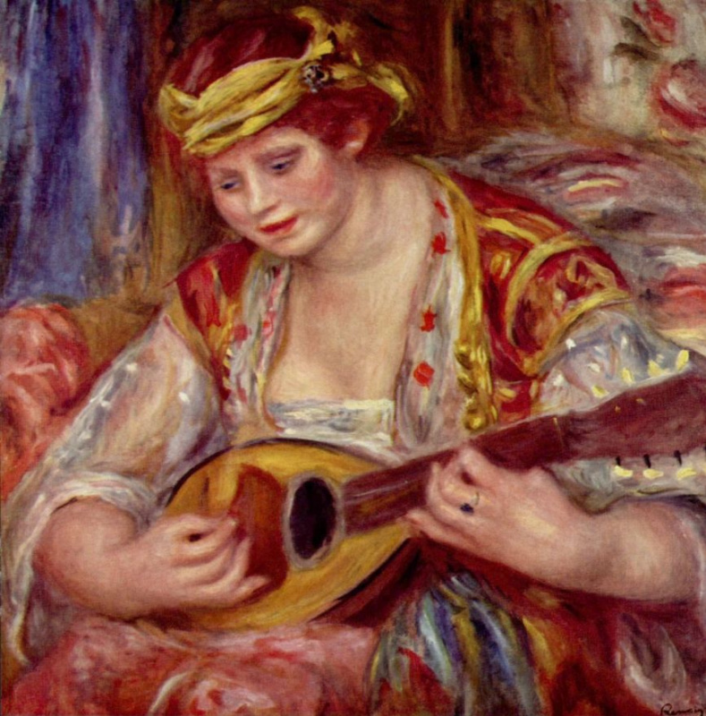 Pierre Auguste Renoir. Woman with a mandolin