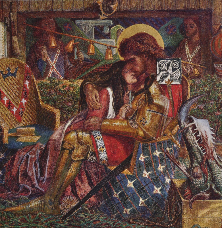 Dante Gabriel Rossetti. The wedding of Saint George and Princess Sabra