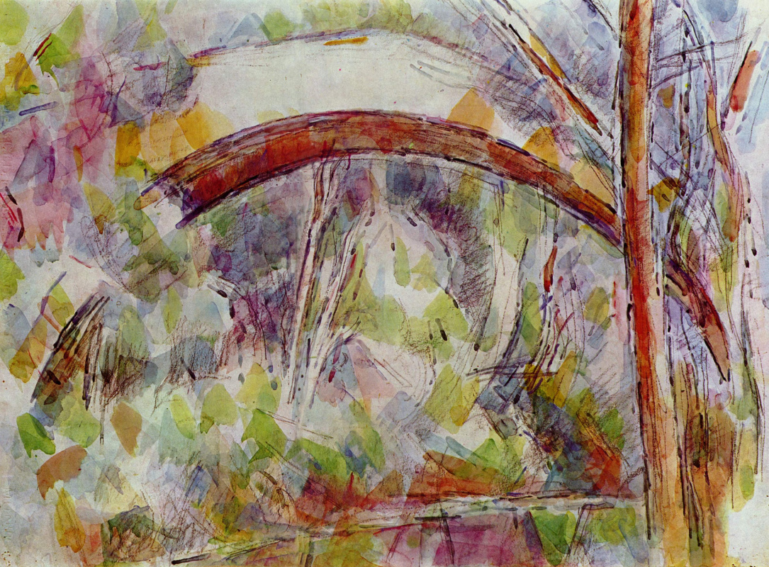 Paul Cezanne. The river at the bridge of three sources