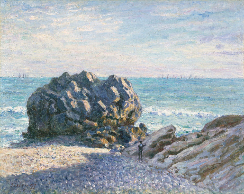 Alfred Sisley. Storrs-rock, Lady's Cove, evening