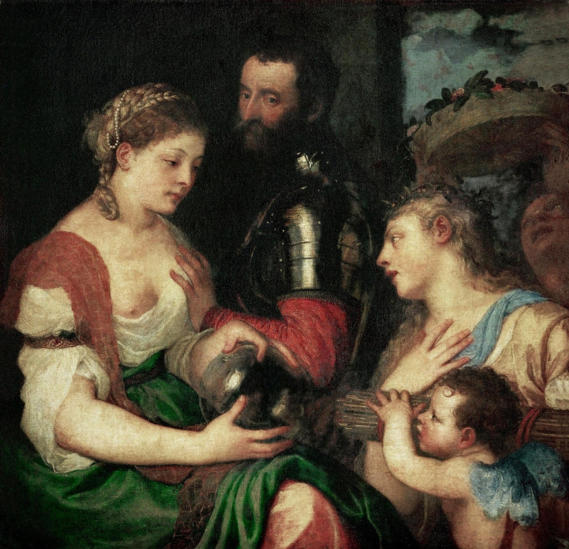Titian Vecelli. Union Vesta and hymen. Allegory of marriage