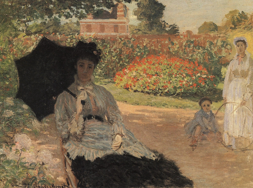 Claude Monet. Camille Monet in the garden