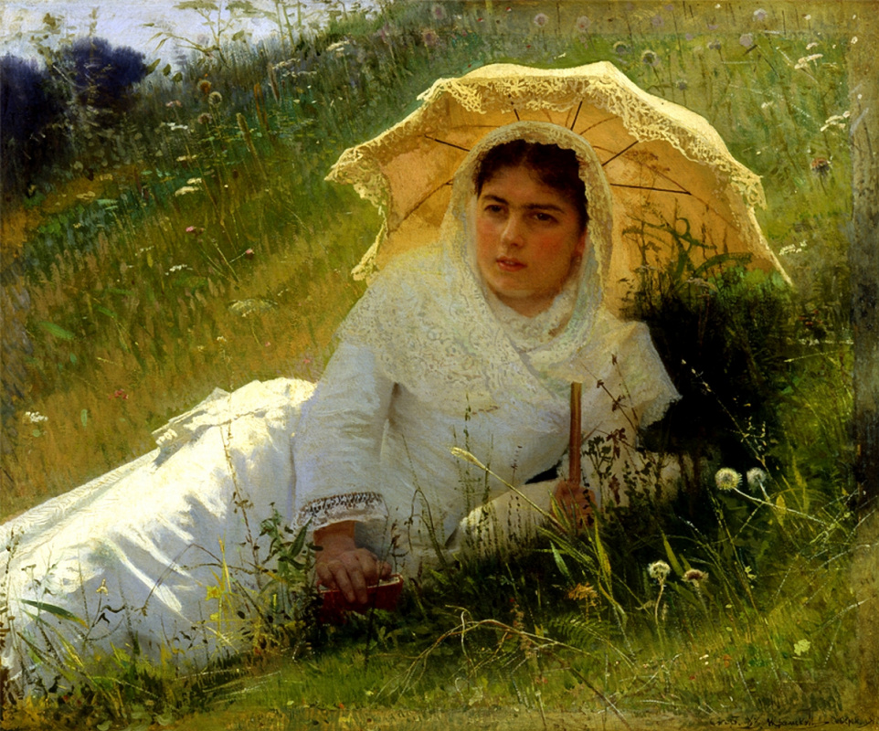 Ivan Nikolayevich Kramskoy. A woman under an umbrella (noon)