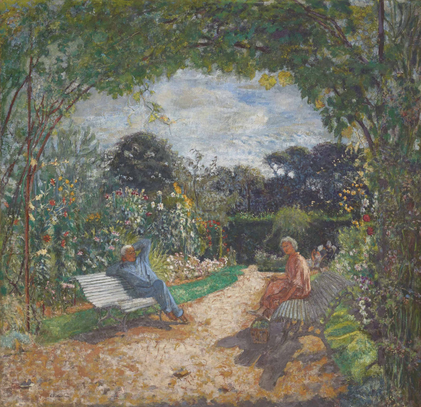 Jean Edouard Vuillard. Mañana en el jardín de la finca "clos cézanne"