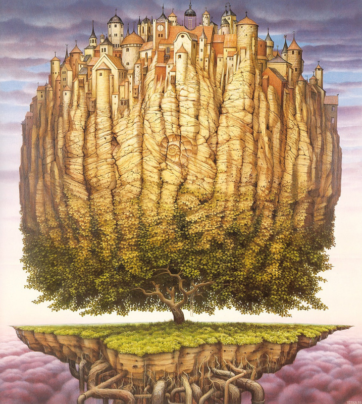 Jacek Yerka. Cowen City