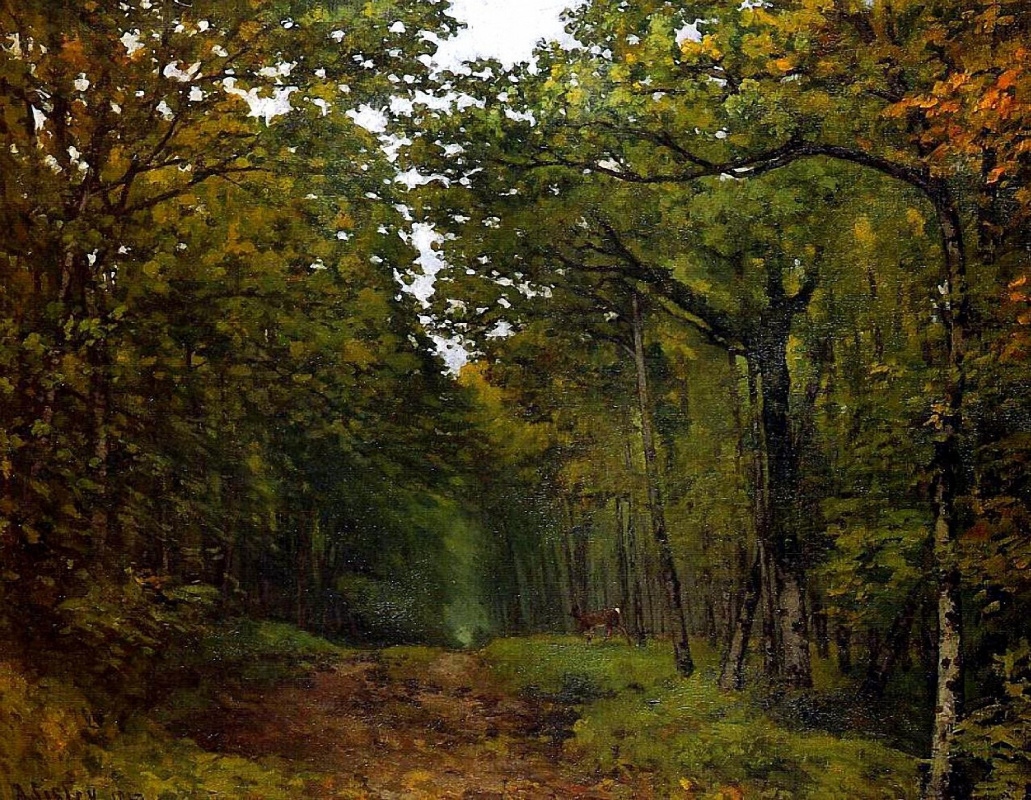 Alfred Sisley. The dense forest