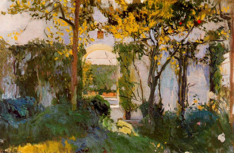 Joaquin Sorolla. The old garden in Seville's Alcazar