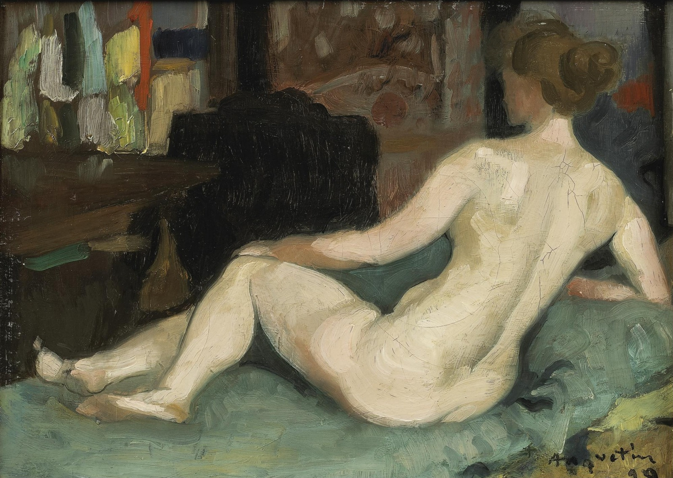 Reclining nude 1891, 35×25 cm by Louis Anquetin: History, Analysis & Facts  | Arthive