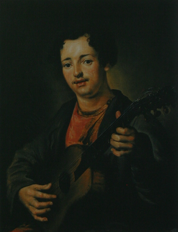 Vasily Grigorievich Perov. Guitarist. Copy of painting "Guitarist" V. A. Tropinin