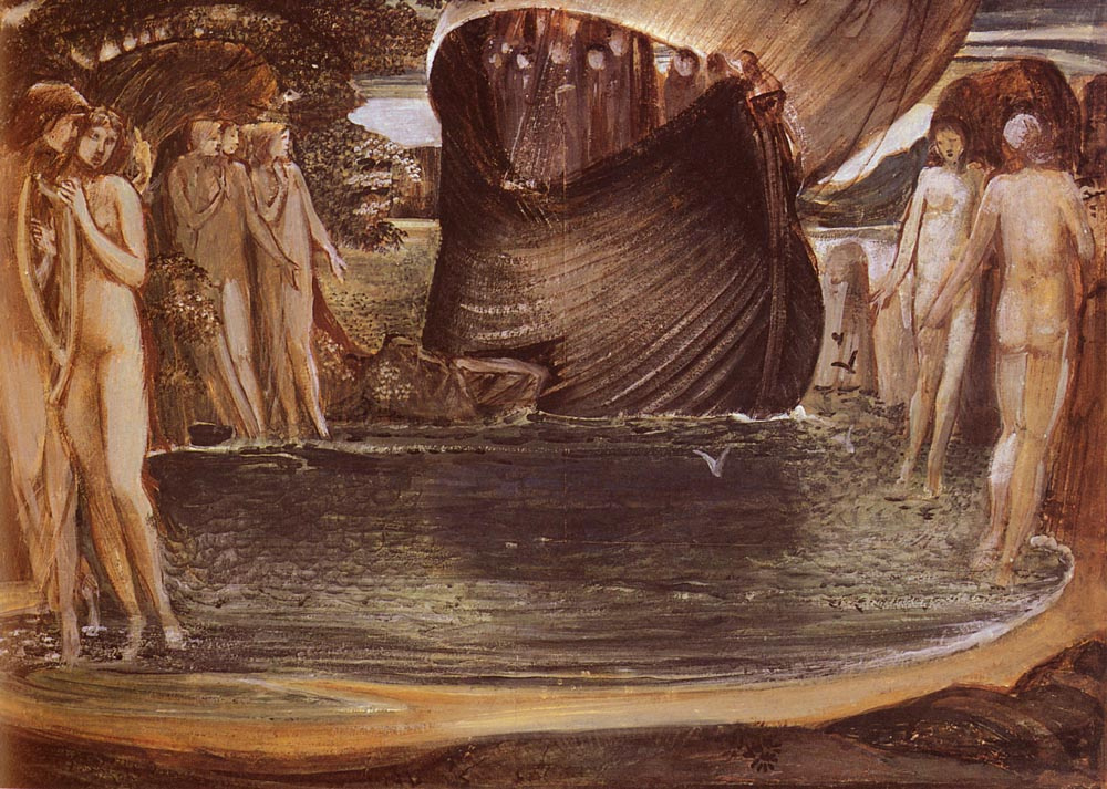 Edward Coley Burne-Jones. Sirens. Sketch