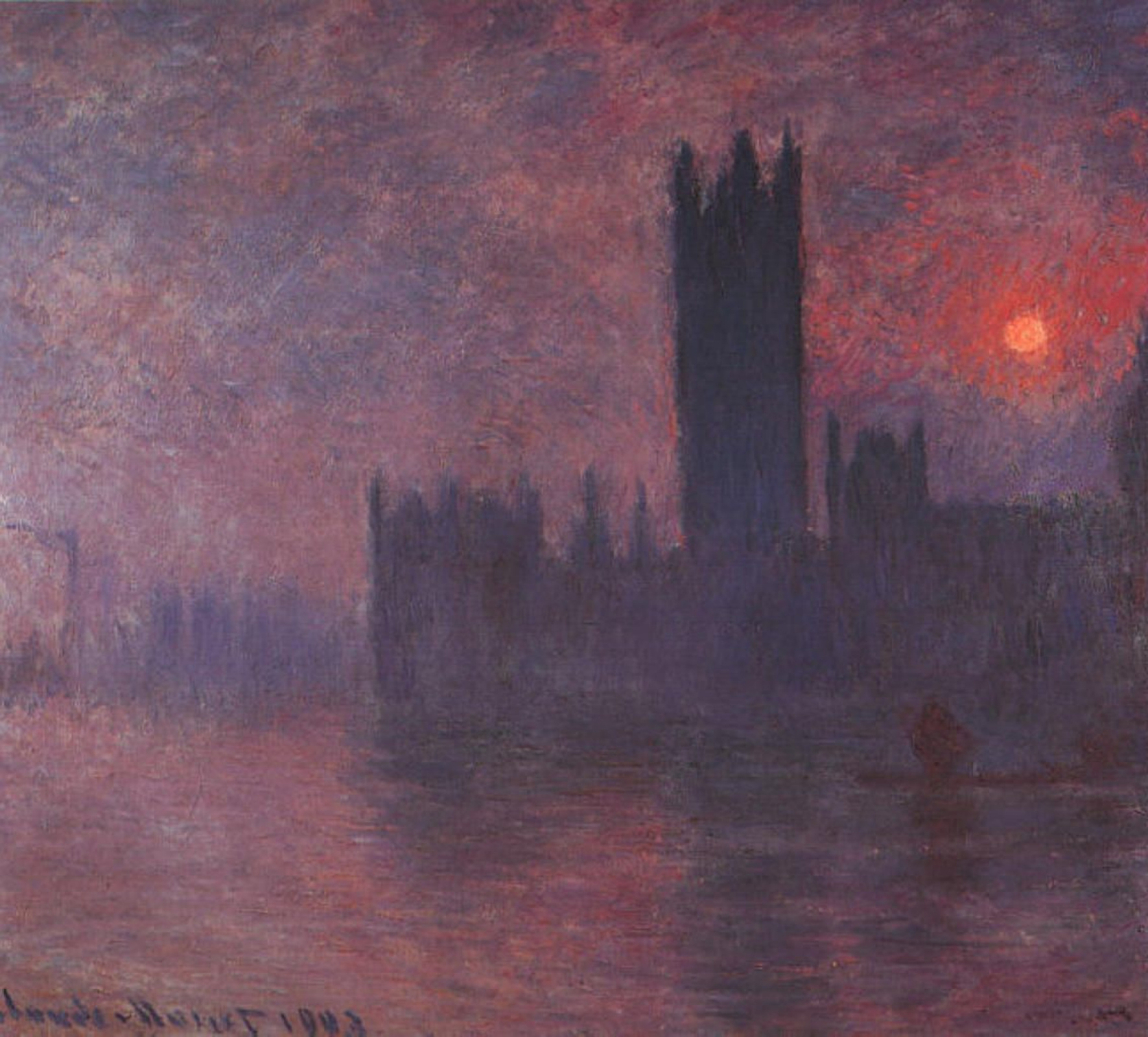 Claude Monet Palacio de Westminster al atardecer, 1903: Descripción de la obra | Arthive