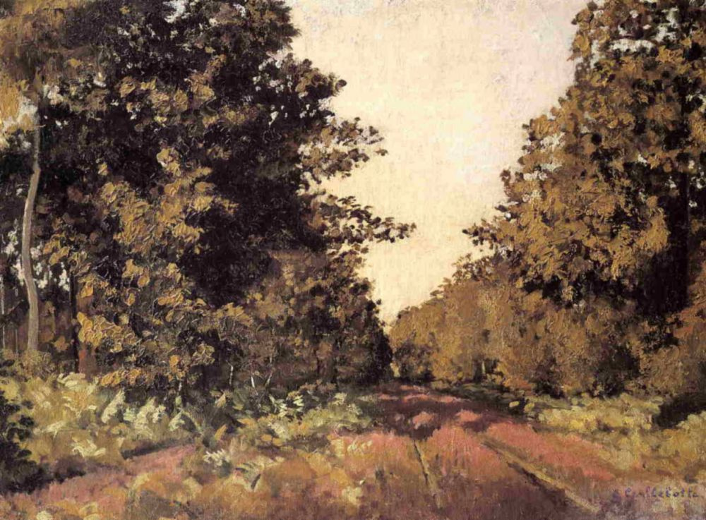 Gustave Caillebotte. Hierro., forest in La Grange