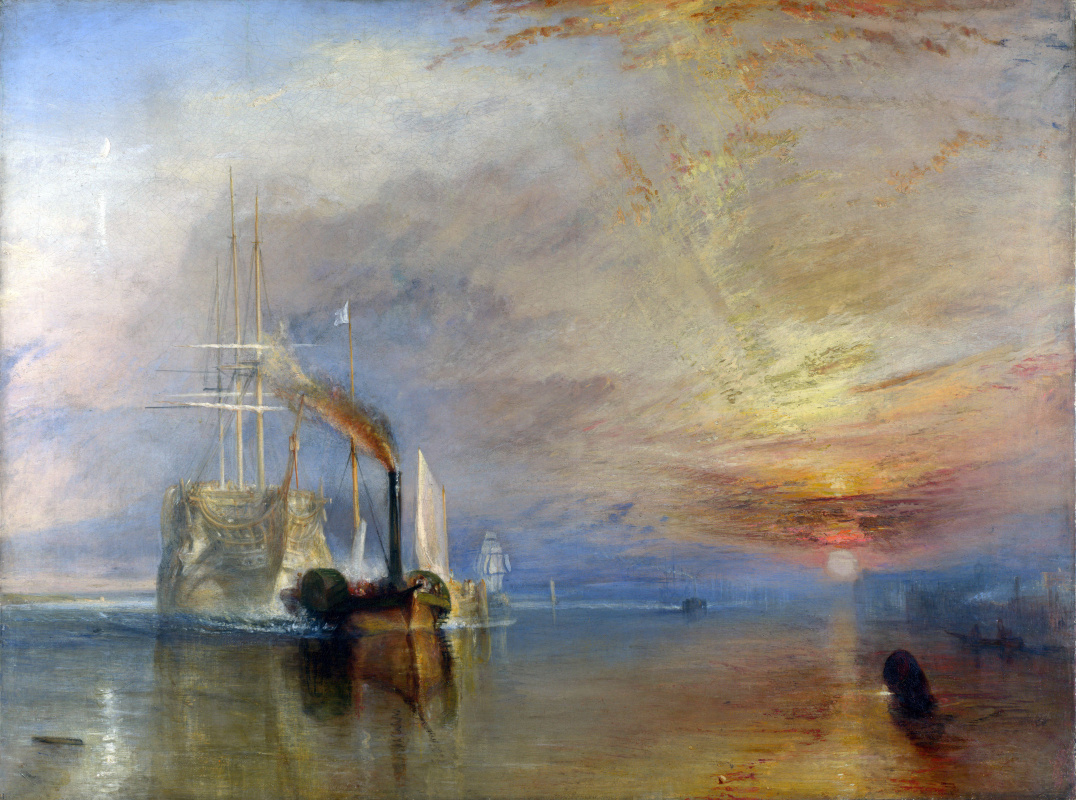 Joseph Mallord William Turner. The Fighting Temeraire tugged to her last berth to be broken up