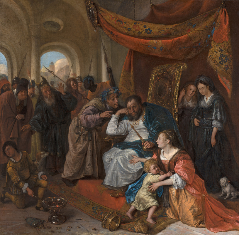 Jan Steen. Moses and crown of Pharaoh