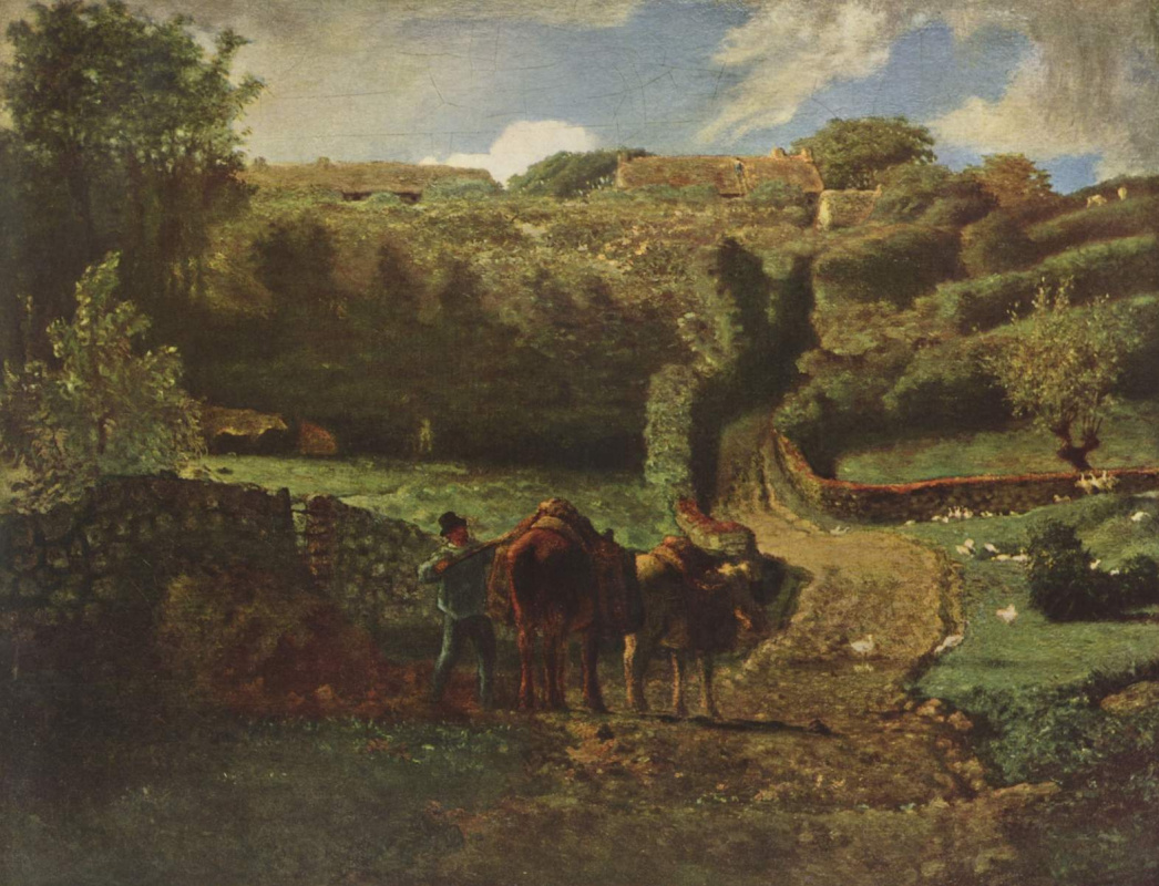 Jean-François Millet. Farm landscape around Greville