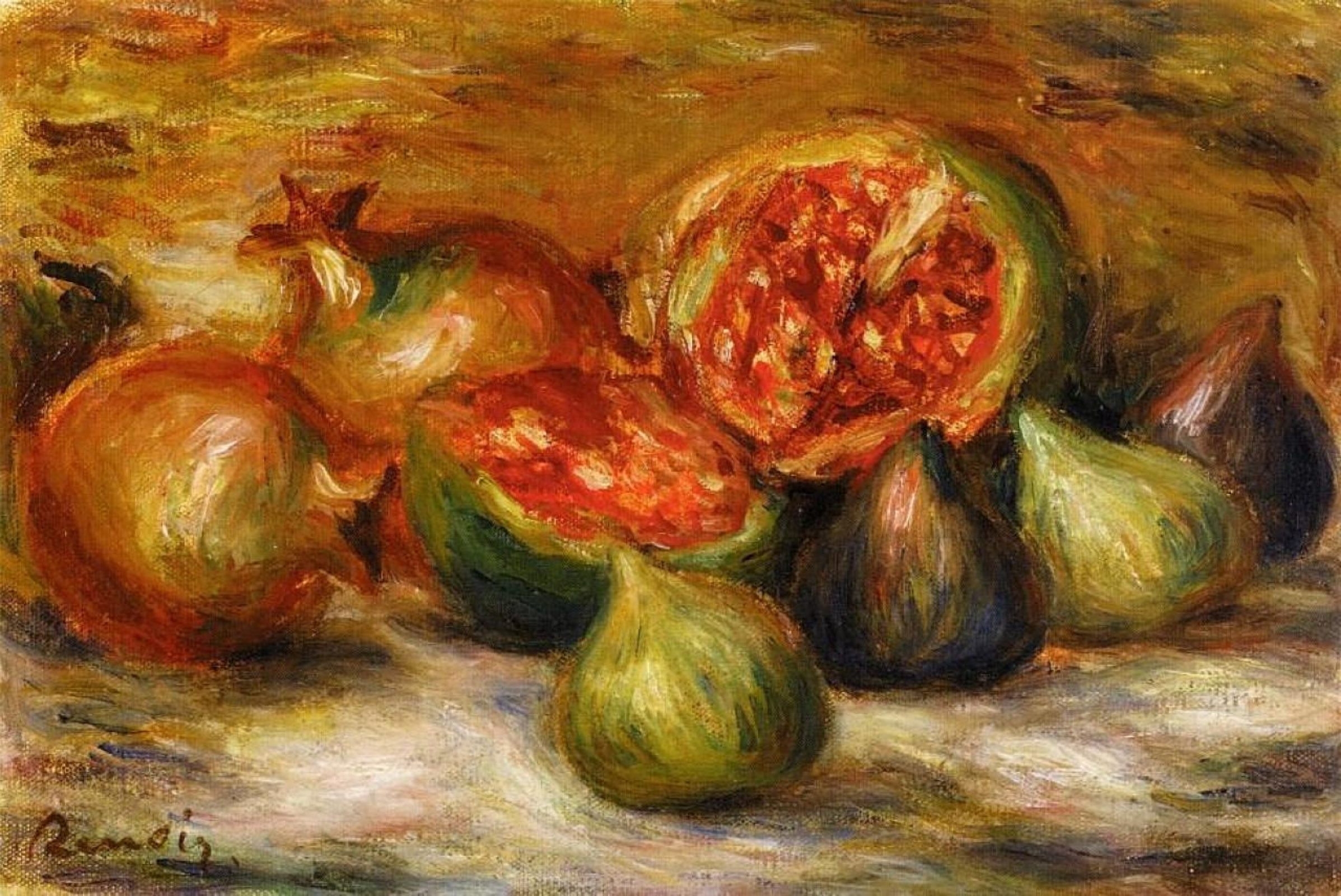 Pierre Auguste Renoir Nature morte aux figues, XX, 31×21 cm 