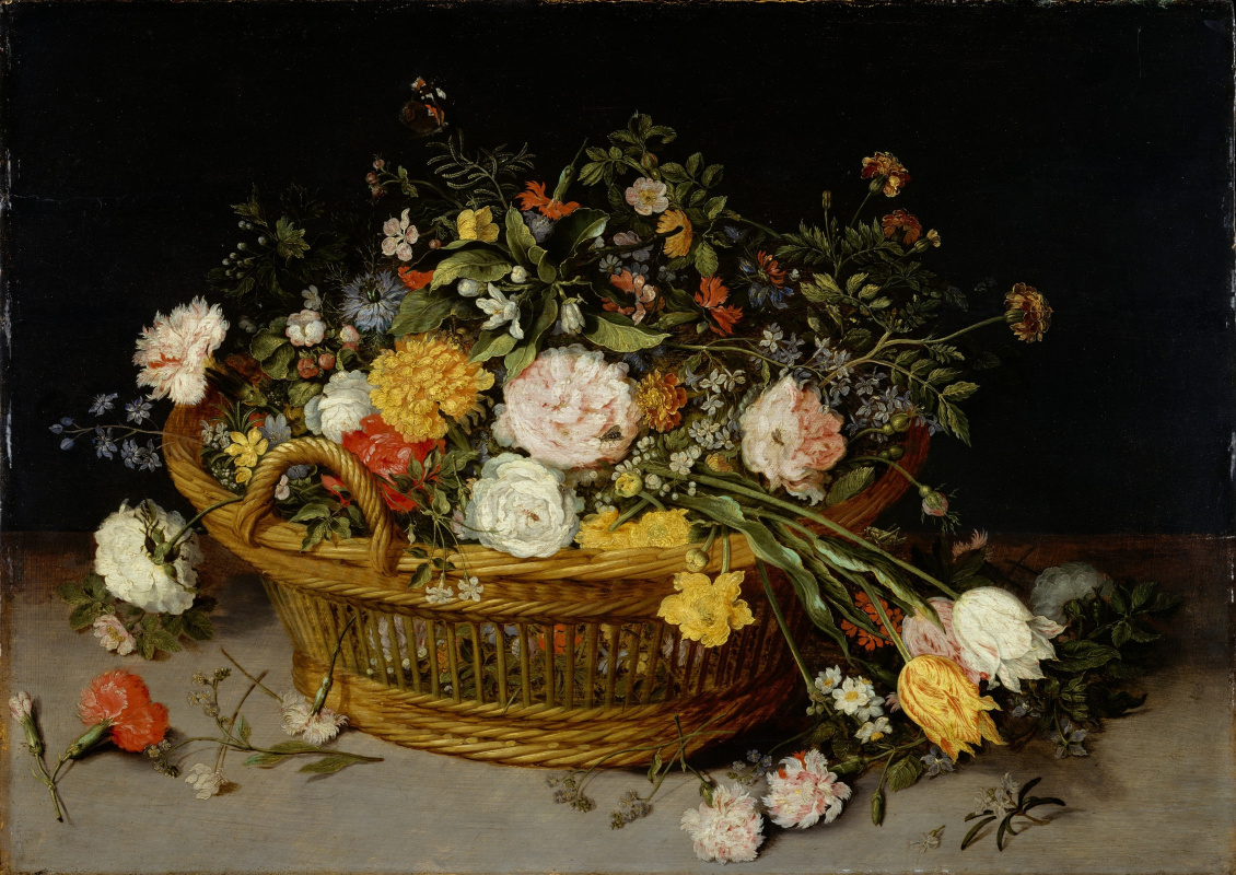 Jan Brueghel the Younger. Basket of flowers