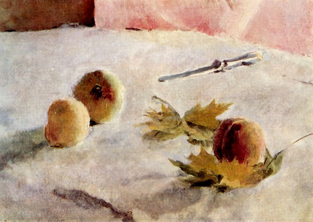 Valentin Aleksandrovich Serov. Girl with peaches. Fragment