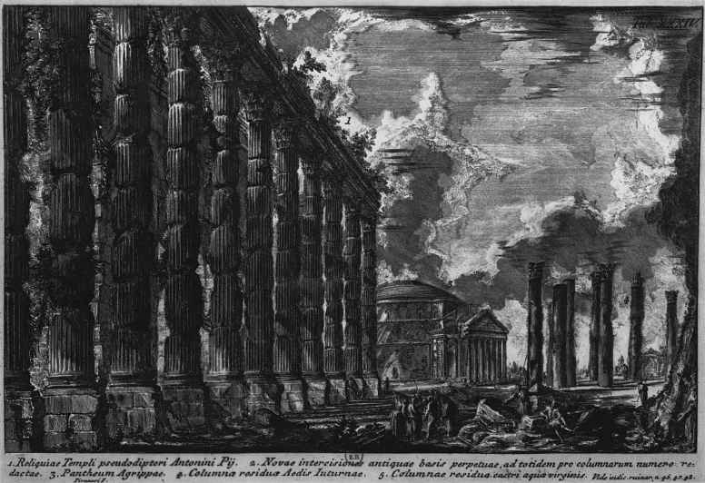 Джованни Баттиста Пиранези. Руины храма Антонина Пия