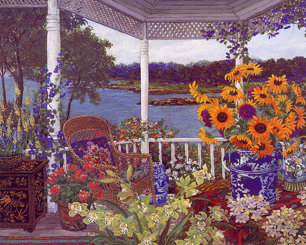 John Powell. On the veranda