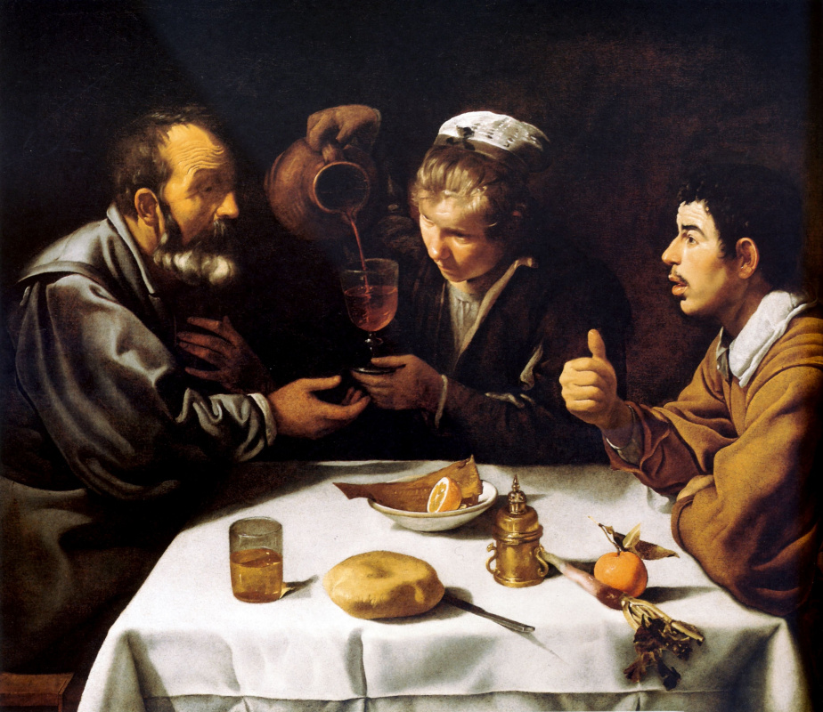 Diego Velazquez. Scene in the tavern