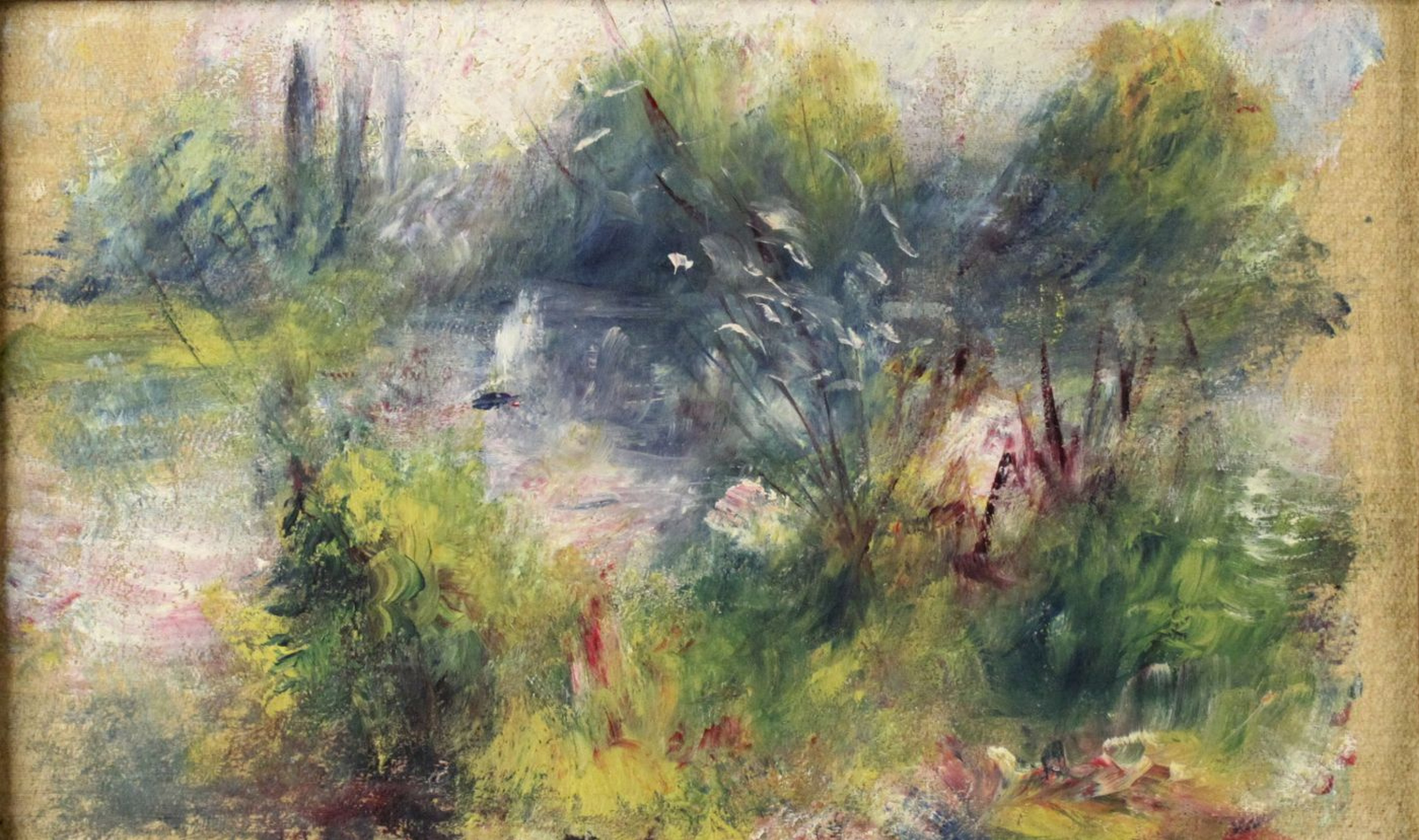 Pierre Auguste Renoir Paisaje a orillas del Sena, 1879, 23×14 cm