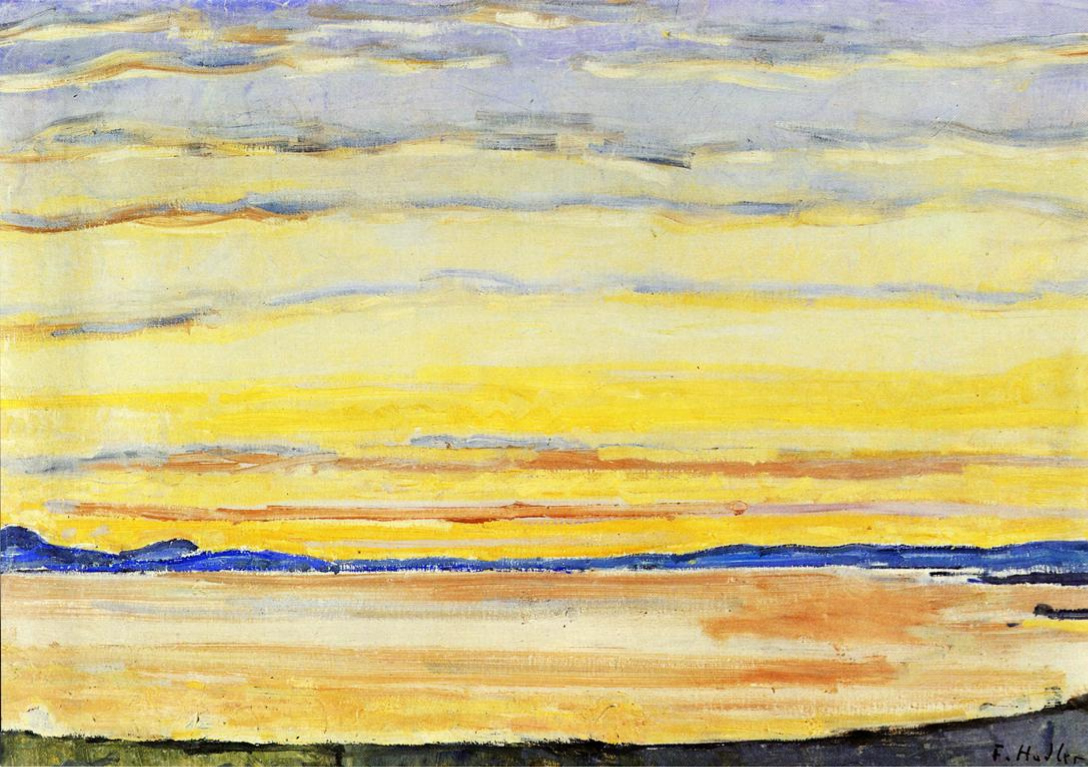 Sunset on lake Geneva, 1915, 90×61 cm by Ferdinand Hodler: History