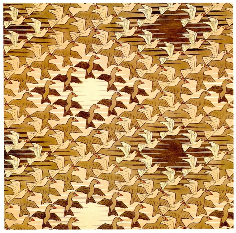 Maurits Cornelis Escher. Birds in space