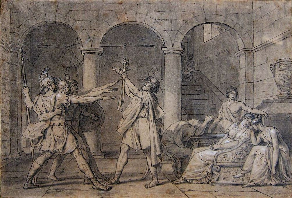 Jacques-Louis David. Oath Horatii. Sketch